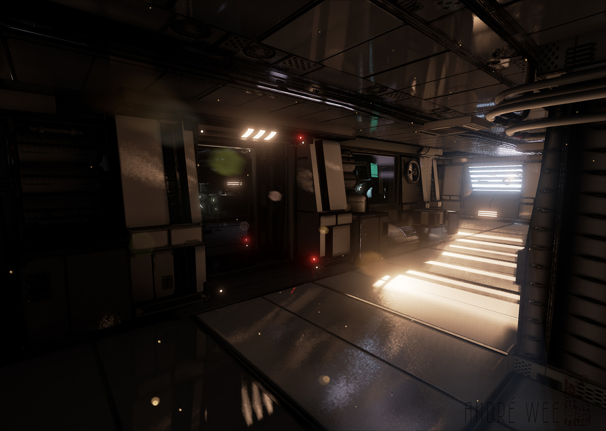environment Scifi science fiction daylight MORNING light Shadows art andre wee Unreal Engine UE4 3ds max game robot machines