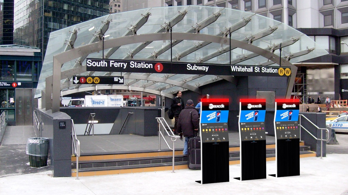 MTA nyc beacon Transit Kiosk touch light help assist user experience