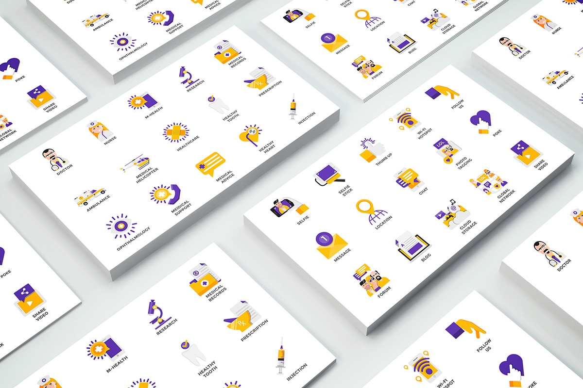 Icon flat modern material creative design Responsive app Web graphic