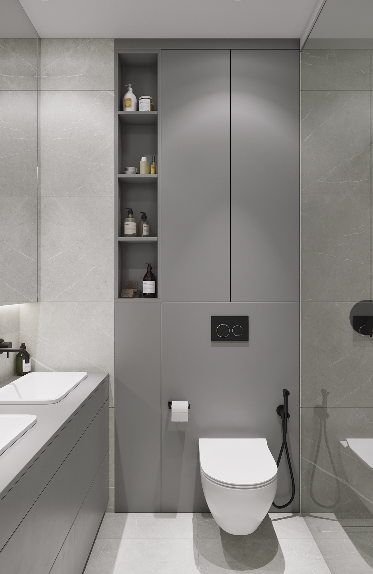 3D 3ds max bathroom CGI corona design Interior Minimalism Render visualization