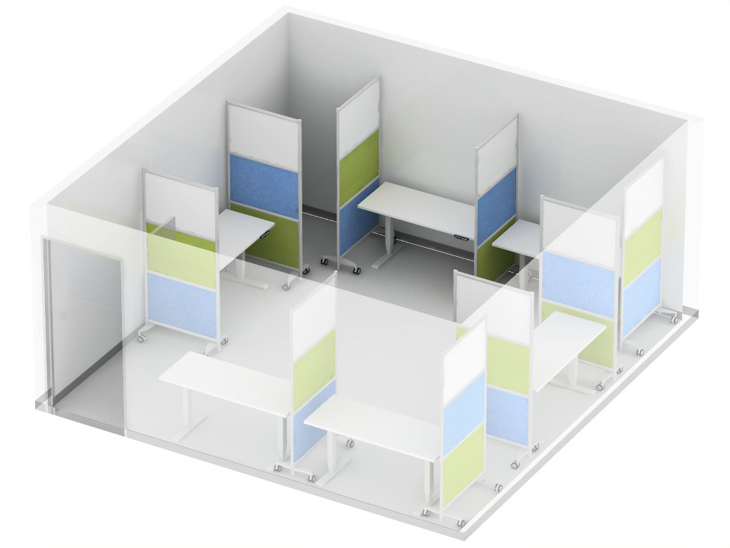 desk Office Interior visualization Render interior design 