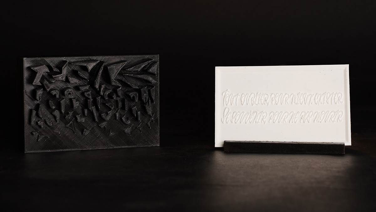 3D 3d printing design poem typography  