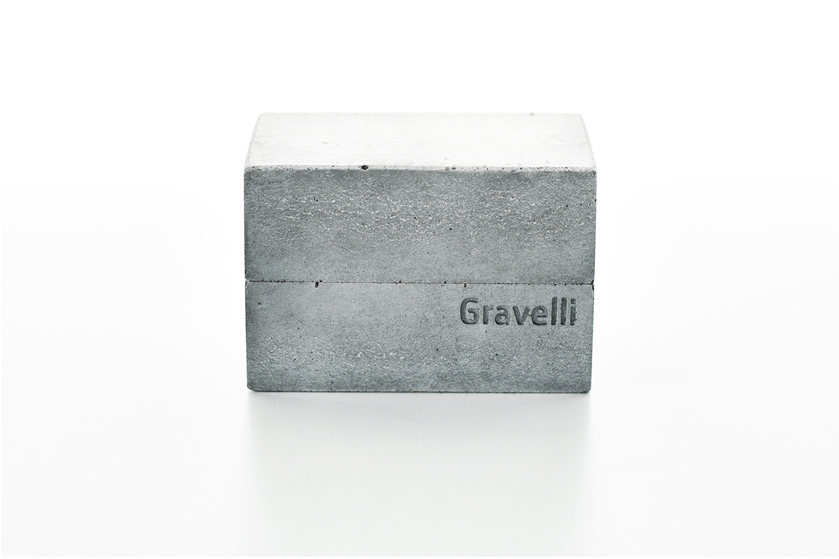 gravelli jewelry packaging concrete beton cement logo studiovacek tomas vacek Czech