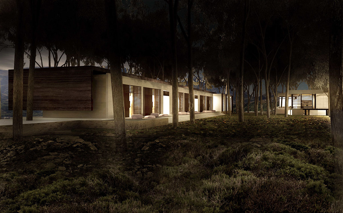 house in the woods farm rendering vray 3D visualization MAX design
