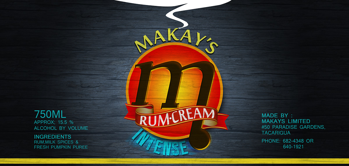 rum cream Rum label design Makay's Rum Makay's Rum Cream