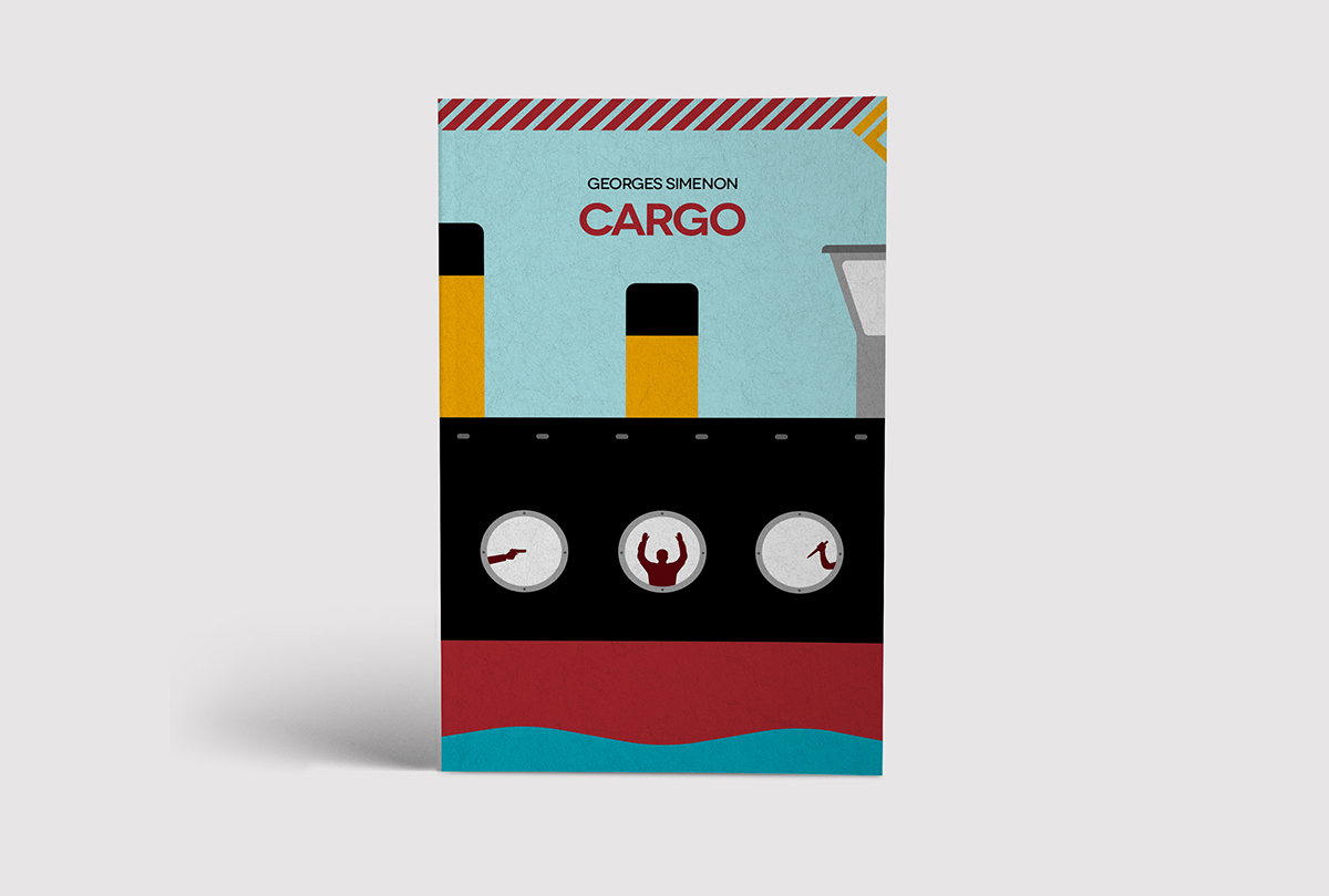 Cargo Georges Simenon bote sea swim book covers