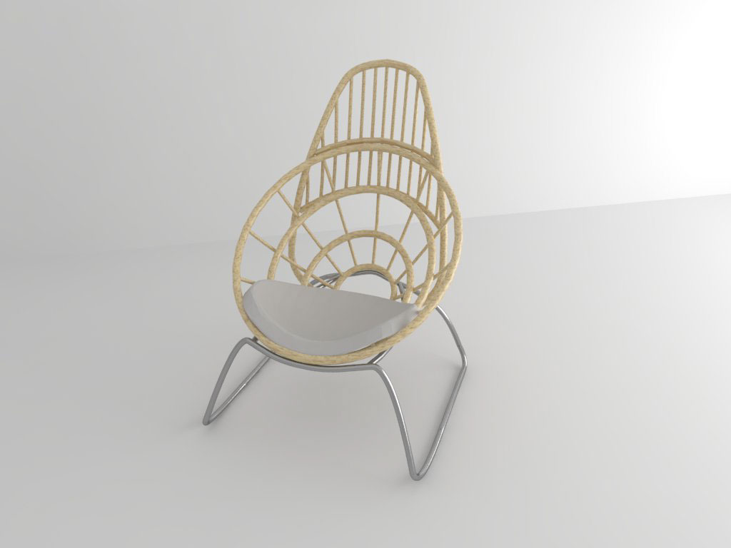 rattan meubel easy chair avocado CADL chair furniture modern chair Desain Interior