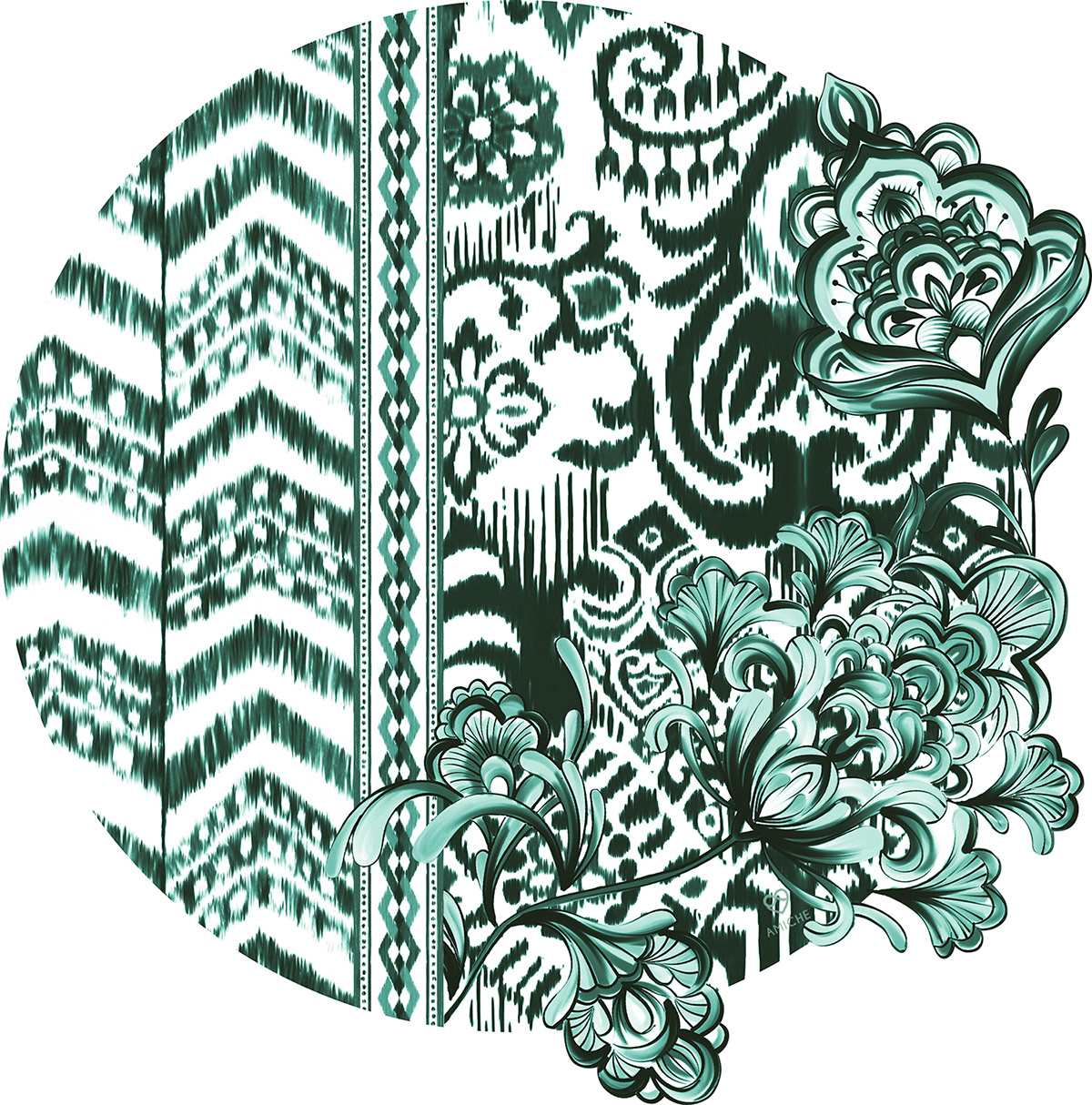pattern textile pattern design  Digital Art  placemat home decor