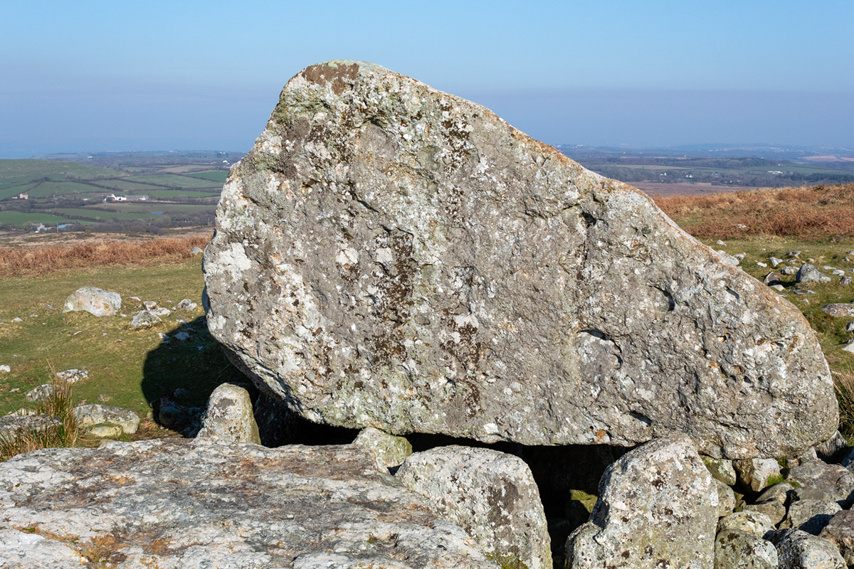 This Neolithic burial site is known locally as Maen Ceti or the Stone of Ceti.