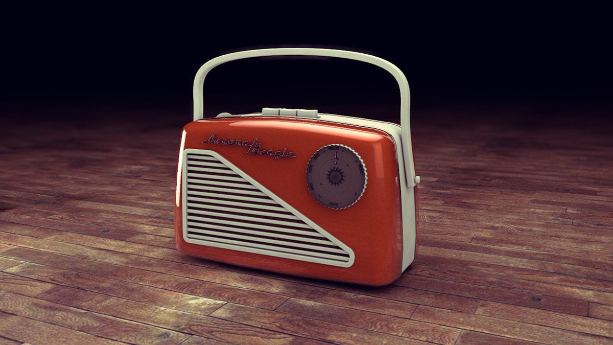 Radio vintage cinema 4d c4d 3d modeling