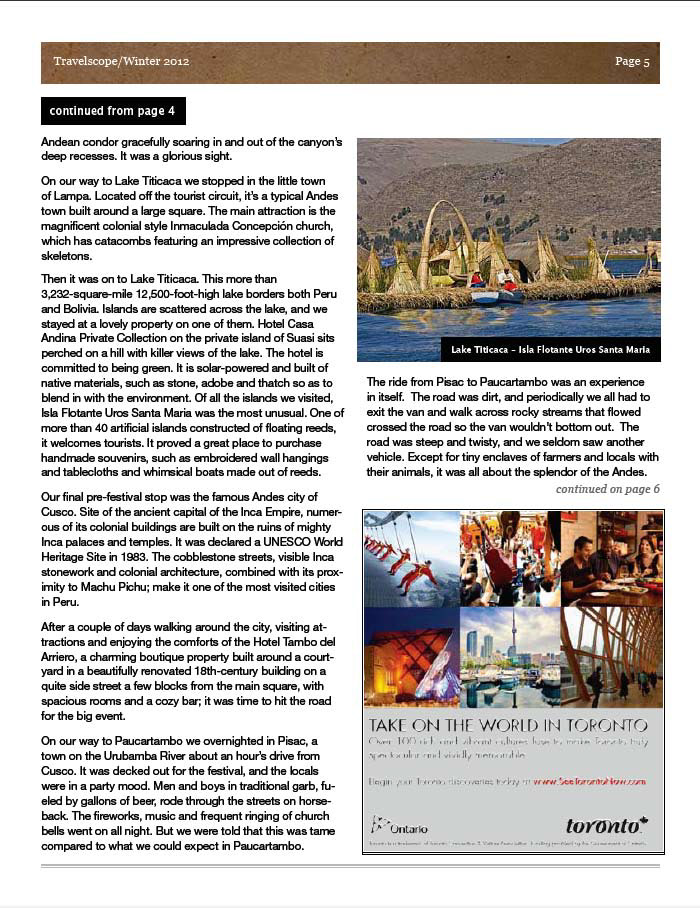Travelscope Emagazine Winter 2012 PBS