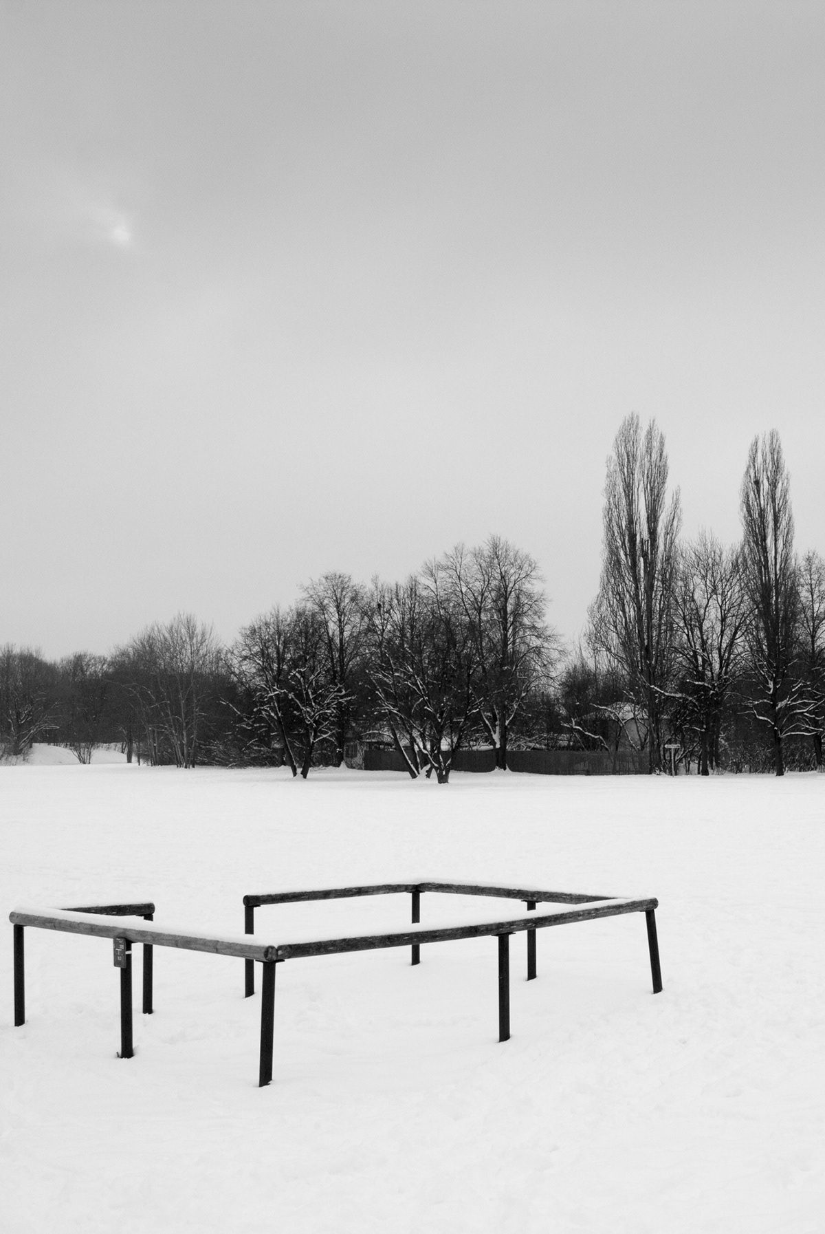 snow  black&white winter munich olympic park