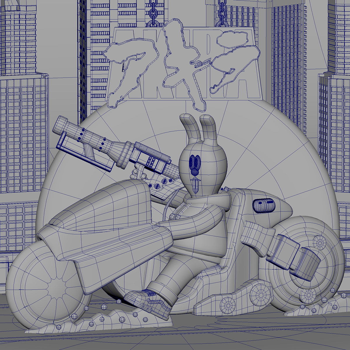 Maya 3D akira subculture animation  blender rabbit
