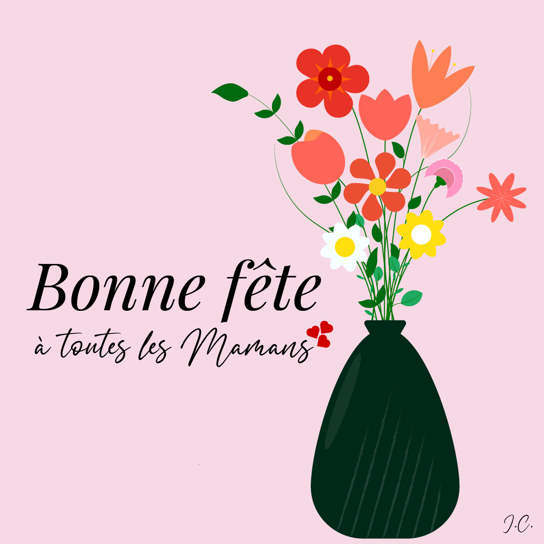 fêtes des mères Fleurs ILLUSTRATION  Illustrator Vase