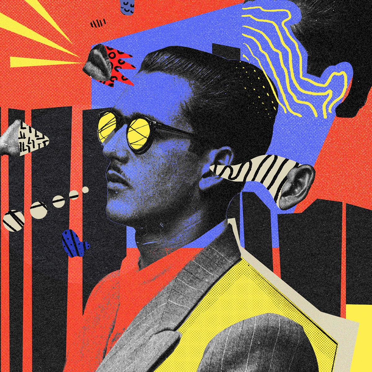 artwork Brand Design collage collage art Digital Art  jazz jazz music music Poster Design typography  