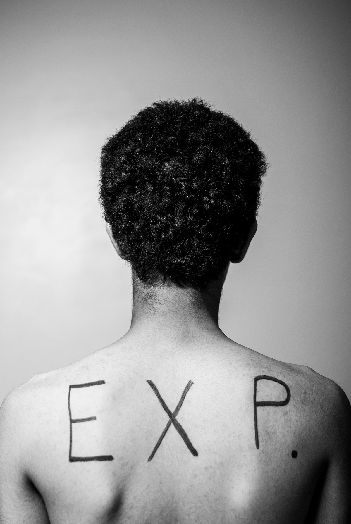 expired portrait back front conceptual concept body neck fail fear off on switch