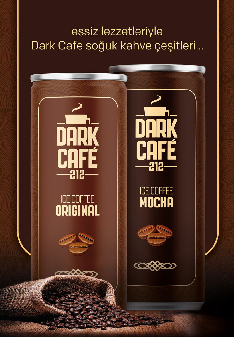 AMBALAJ TASARIMI Packaging design Ice Coffee packaging design dark cafe Ceyhun Akgün Ambalaj Tasarımcısı can