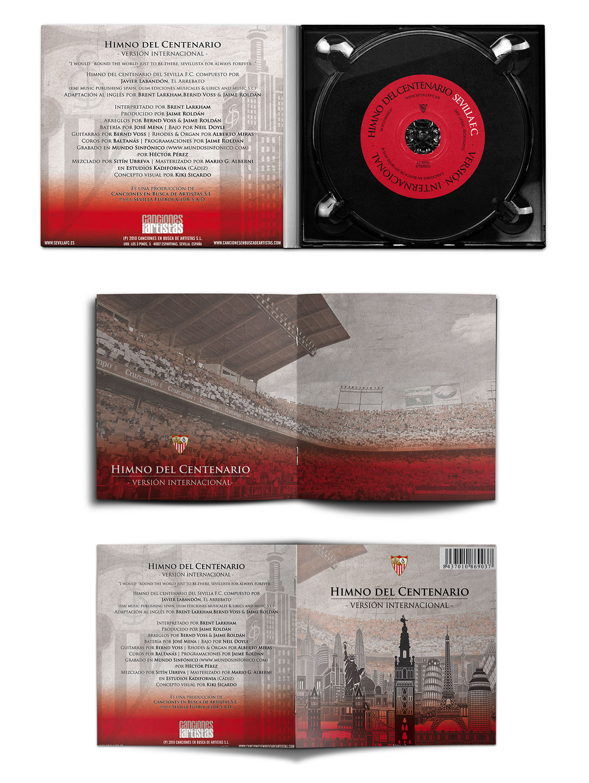 sevilla Sefilla F.C. Sevilla FC SFC SFC diseño gráfico Disc cover
