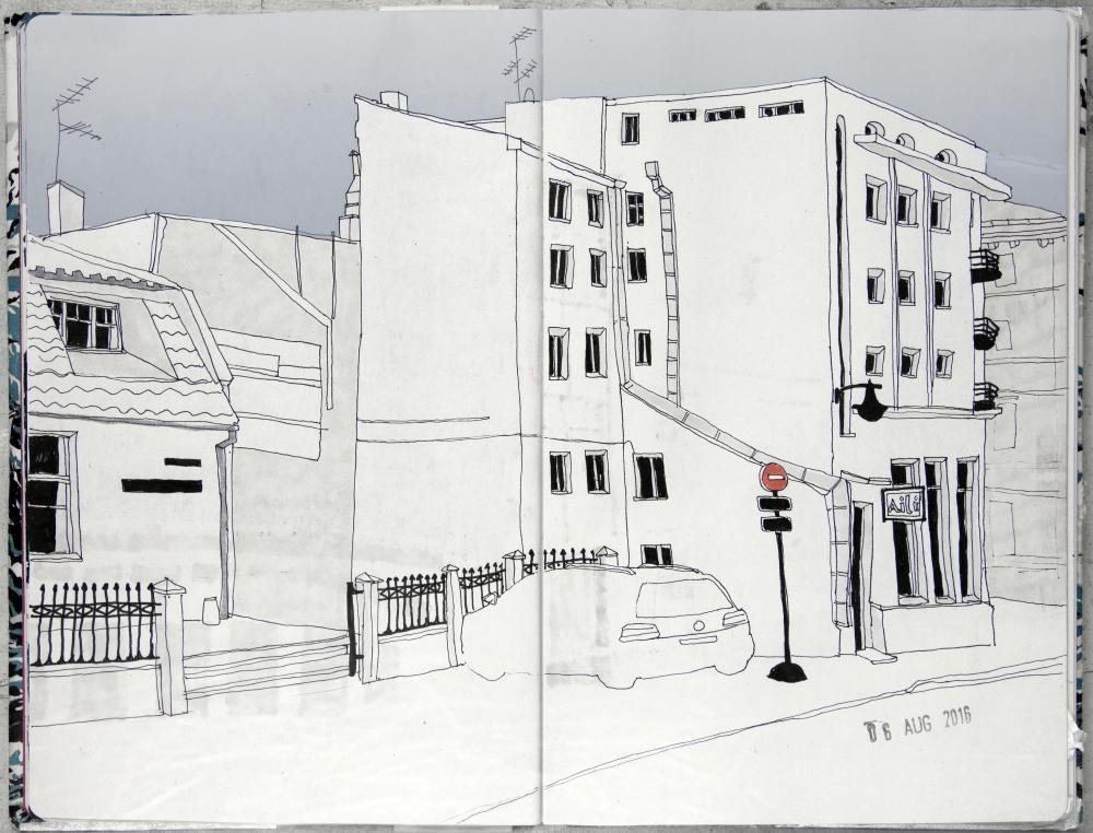 sketchbook sketching urban sketching Urban Drawing  ILLUSTRATION 