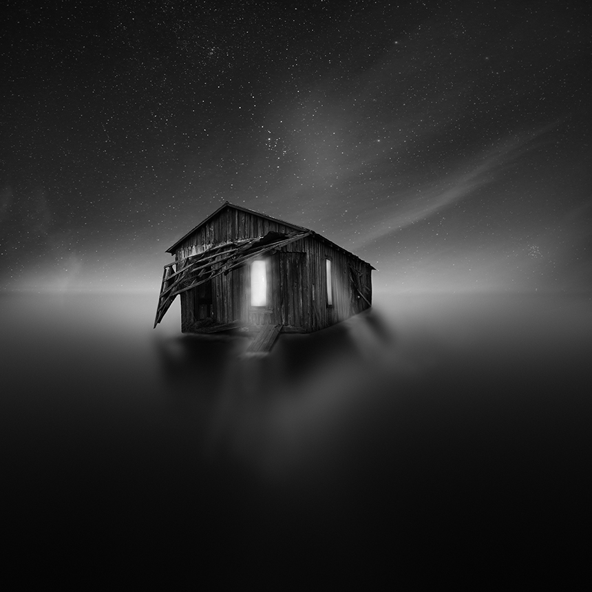 landscapes night dark FINEART black and white
