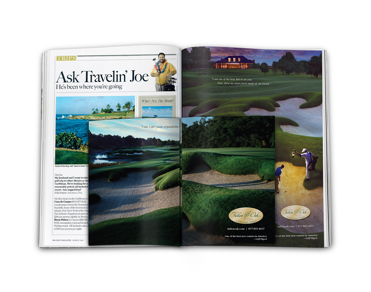 golf Fallen Oak beau rivage magazine insert