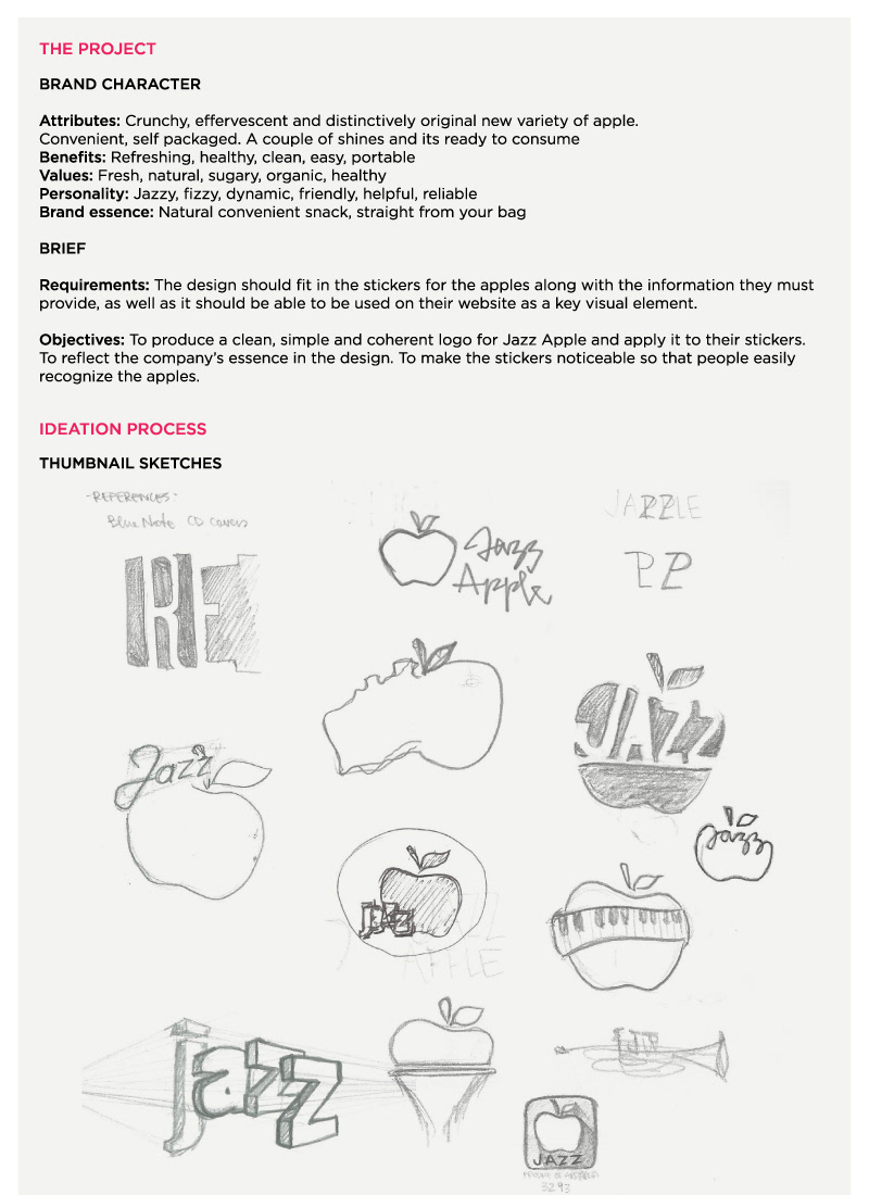 jazz apple catC Melbourne design identity colour pink block