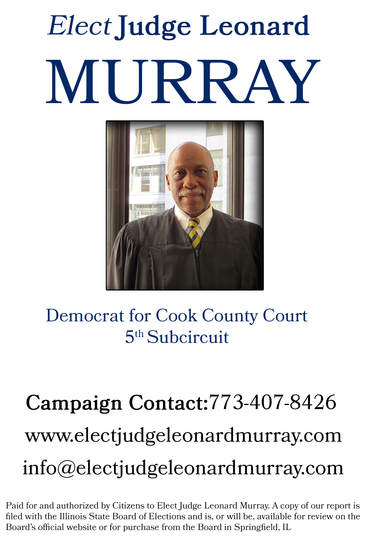 campaign elect judge cards materials Elections