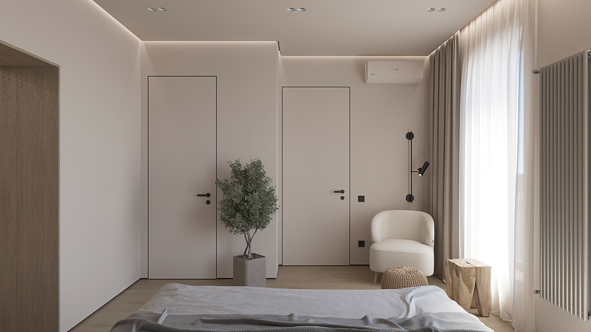 furniture interior design  3ds max corona visualization Render bedroom design wardrobe Interior modern
