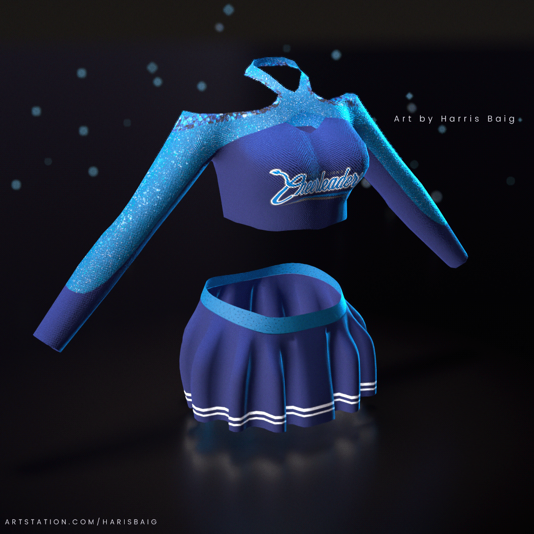 #3d outfit #cheerleader #cloth #Digital 3D #fantasy #outfit