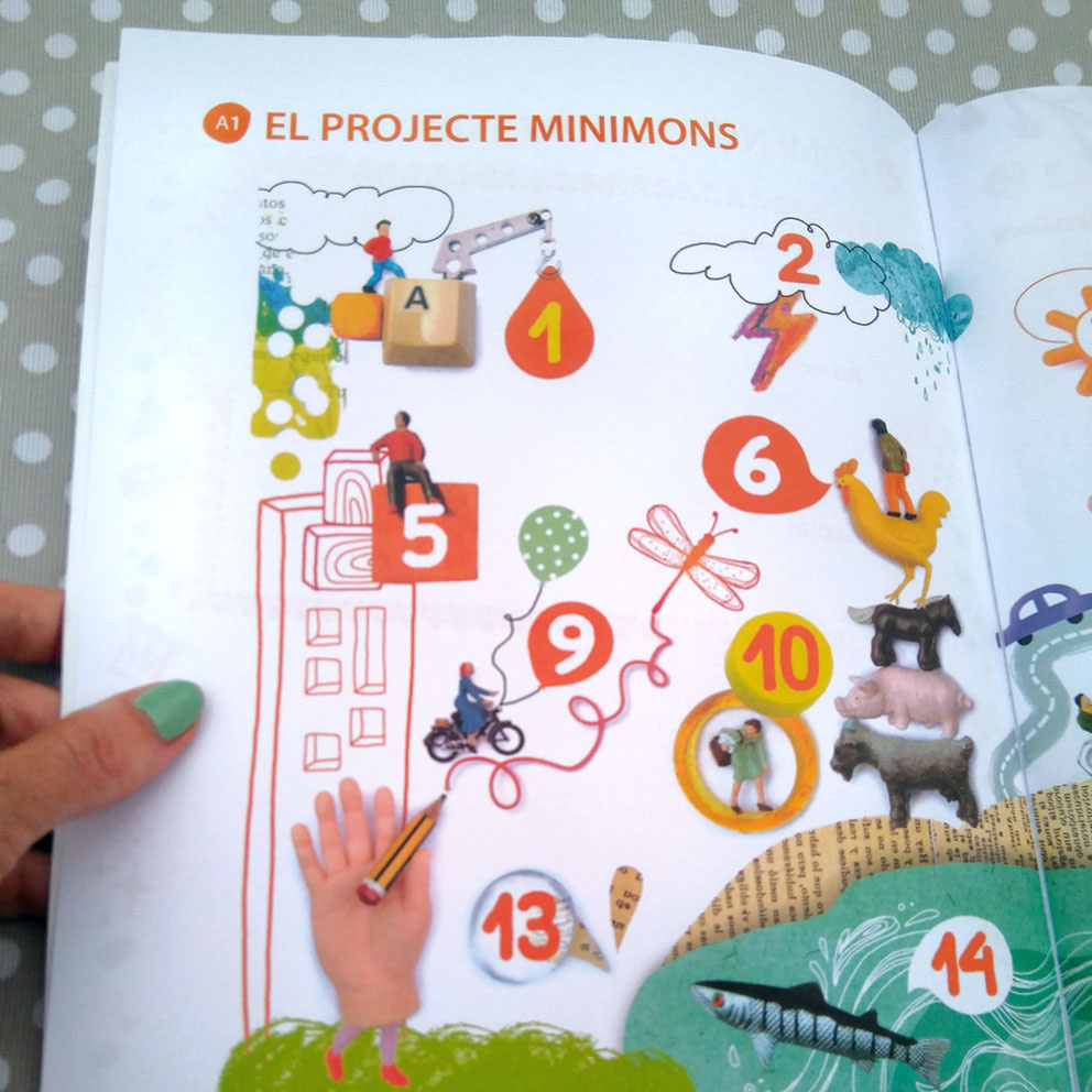 children book ILLUSTRATION  minimons projectes llibre de text ilustracion teide editorial