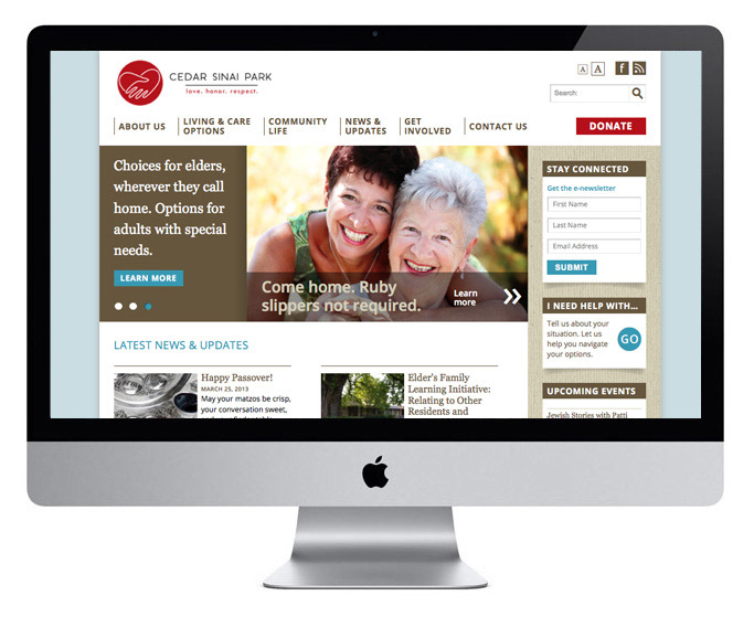 nonprofit Website mobile seniors elder Retirement Community
