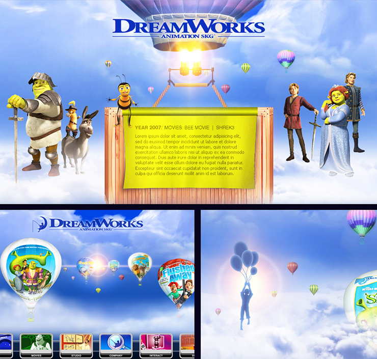 dreamworks Web Design  timeline