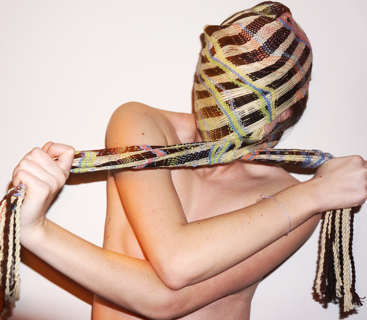 weaving nudes head wrap women SAIC fibers