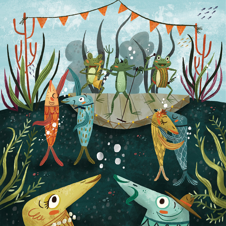 tailor crab fish business water party fairy tale frogs animals The Band