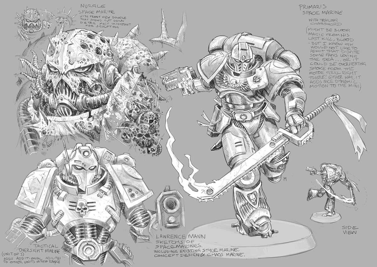 Warhammer warhammer 40k Character design  concept art ILLUSTRATION  Drawing  sketch
