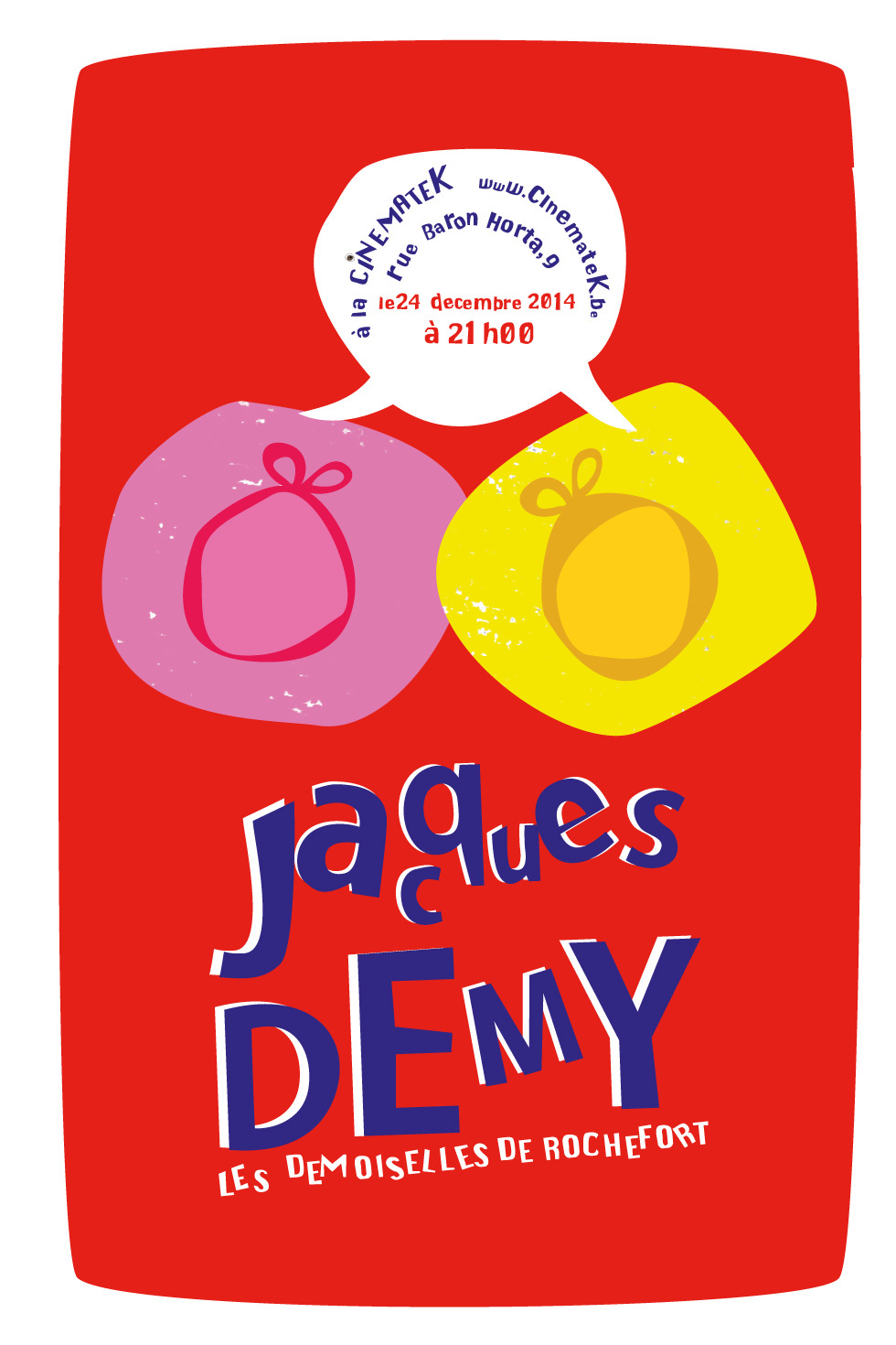 graphisme dessin affiche Cinema Jacques Demy les demoiselles de rochefort poster Couleur pop
