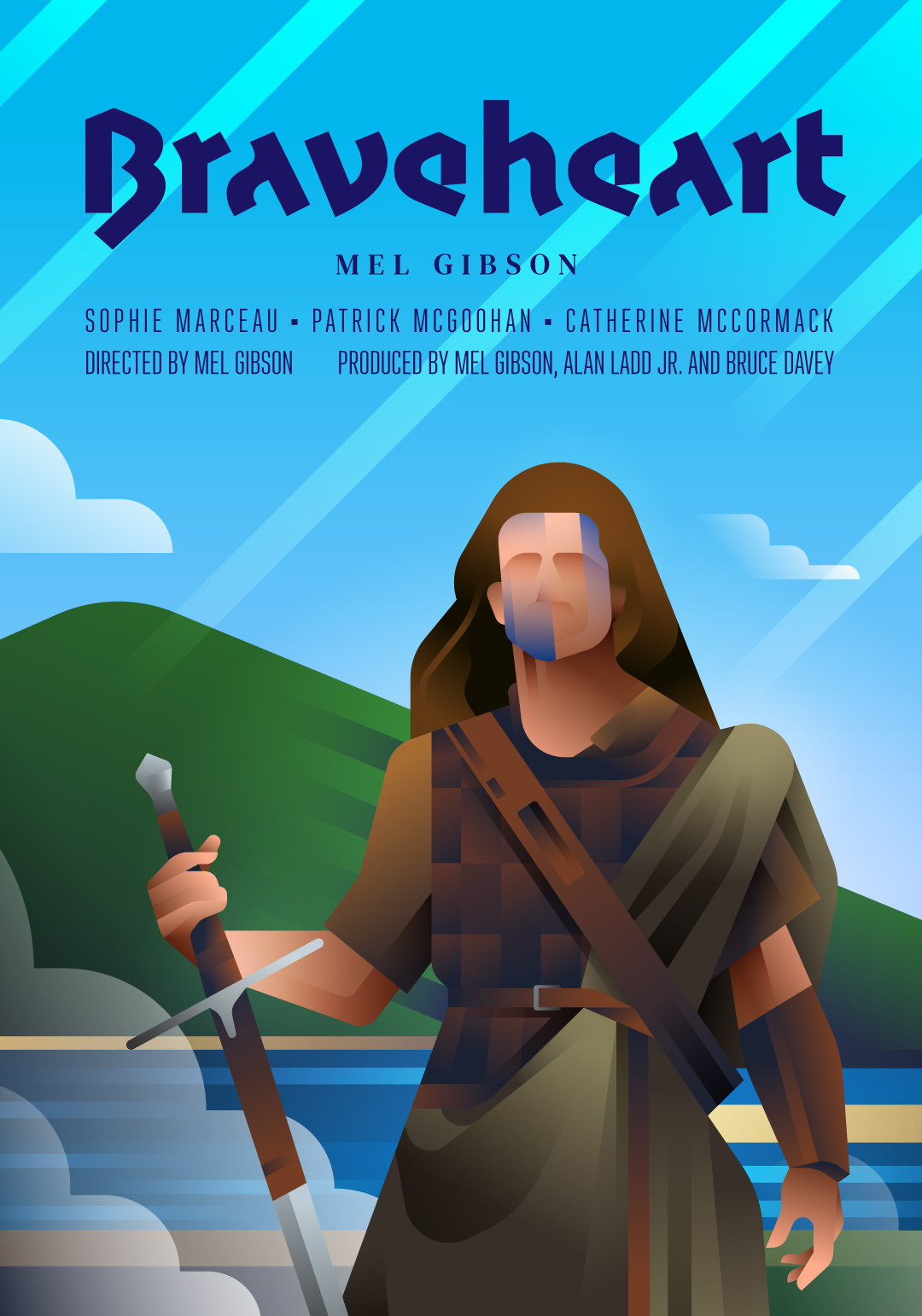 braveheart gaelic Independence Mel Gibson movie movie poster poster scotland warrior William Wallace