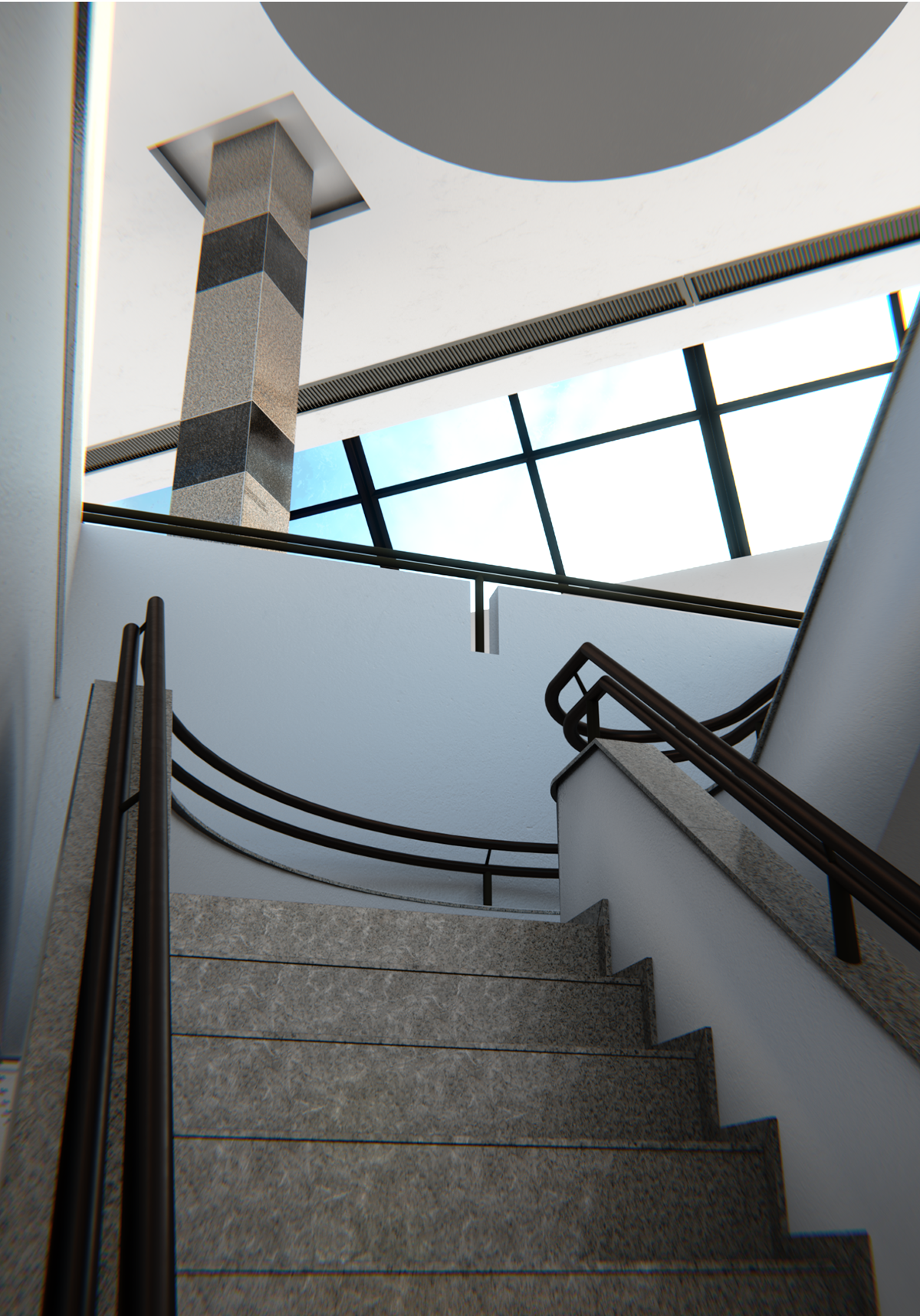 archtecture photorealism blender blender 3d studies challenge stairs Archtecture visualization