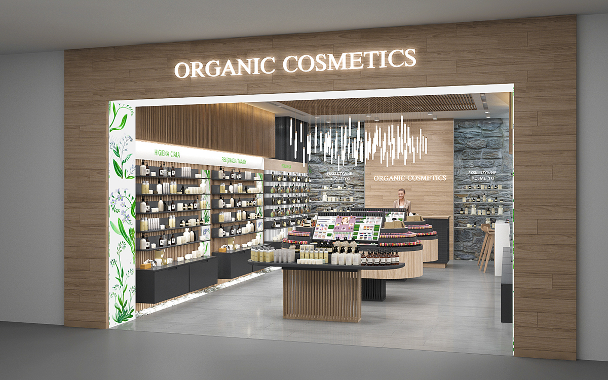 Organic Cosmetics Store. Interior design on Behance