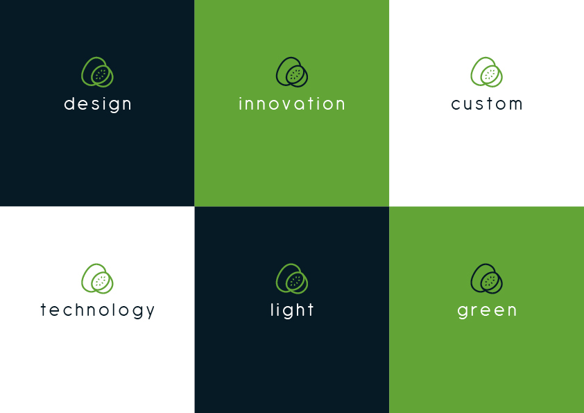 light green Technology design graphic innovation lighting Custom led kiwi