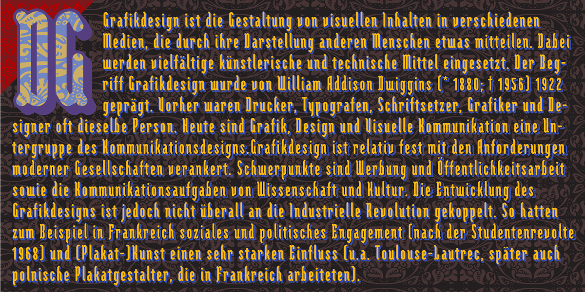 modern gothic tipografia