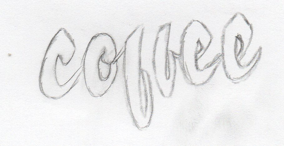 lettering Coffee Coffee time letters typo handmade lettering