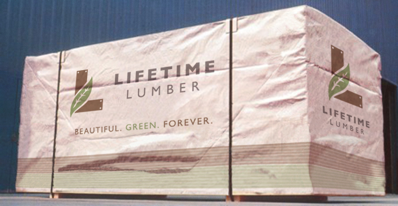 Adobe Portfolio Lifetime Lumber Decking green building building products identity logo trademark brochure brand Collateral print