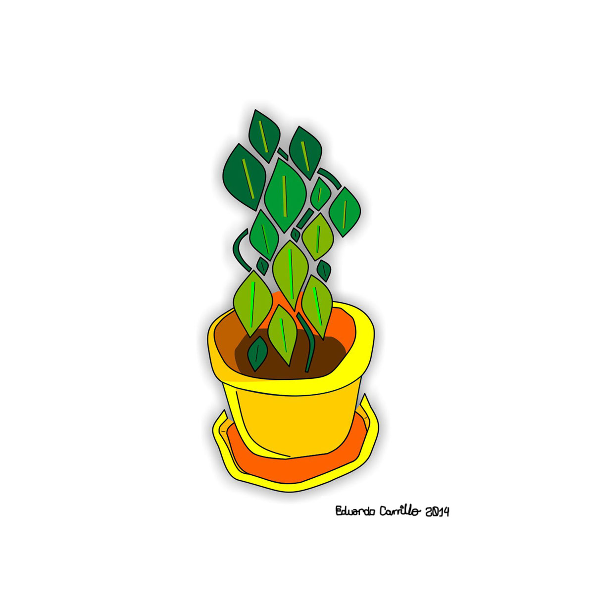 bushes  green  Plants  potplants illustrations
