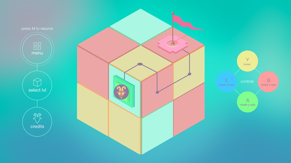 TOJam Games game graphics rubik's cube puzzle goat