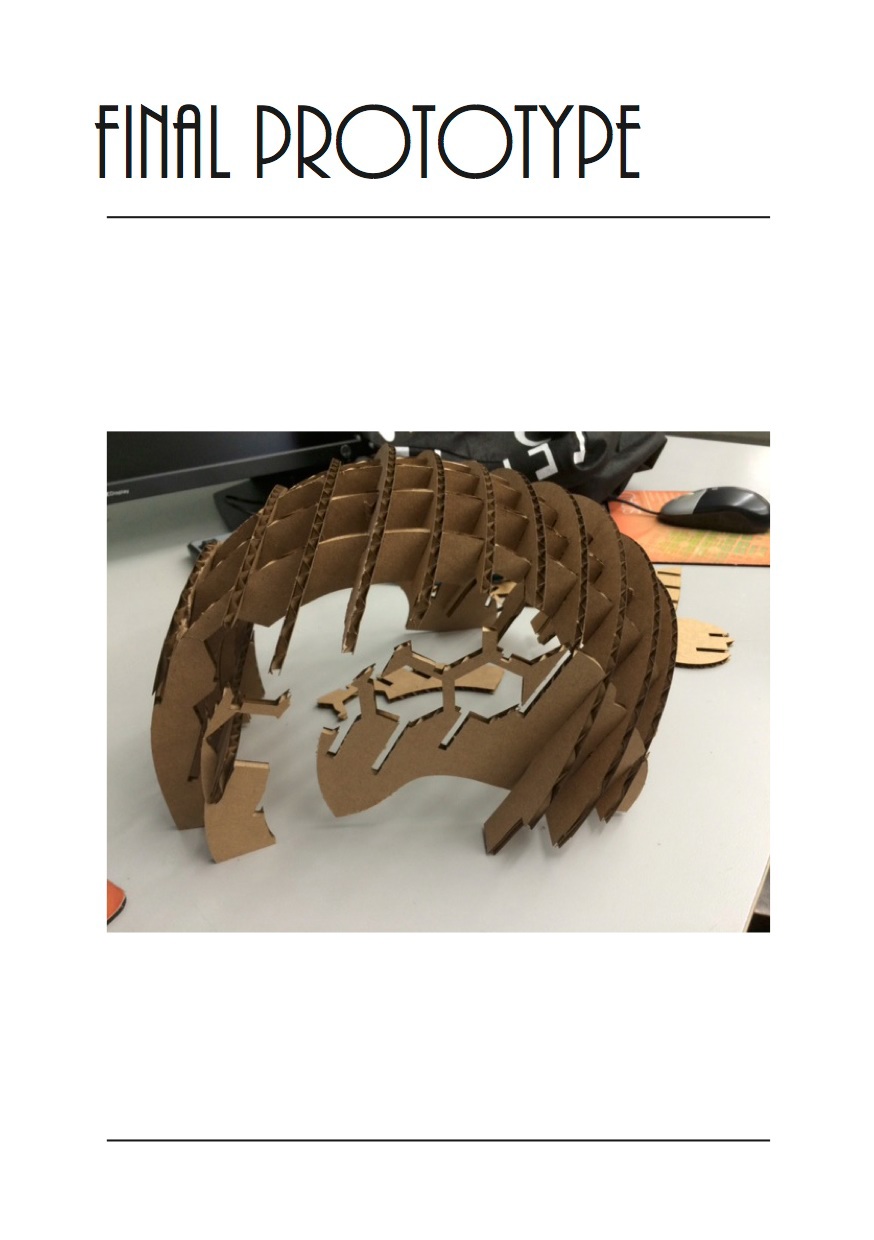 laser cut Rhino Grasshopper Helmet cardboard prototype