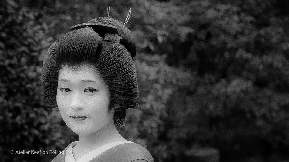 Adobe Portfolio portrait blackwhite monochrome bw bnw Geiko Maiko kyoto japan