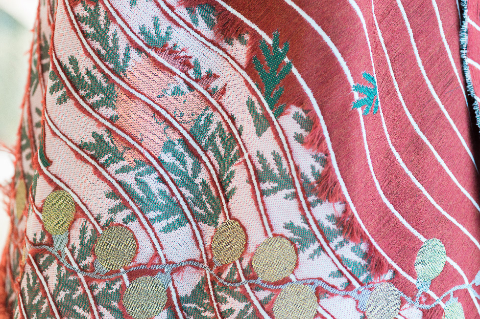 Christmas design installation Interior material pattern textile textile design  weaving fabric