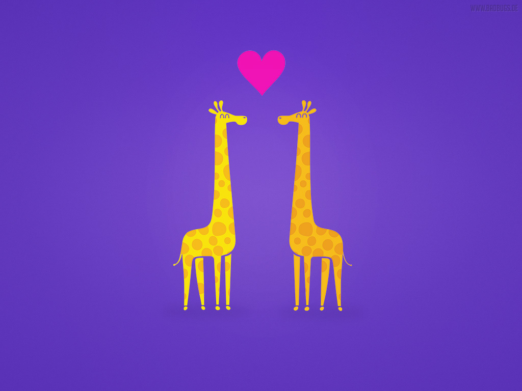 wallpaper free giraffe couple Love valentines Day heart minimal cartoon cute sweet girls kids baby