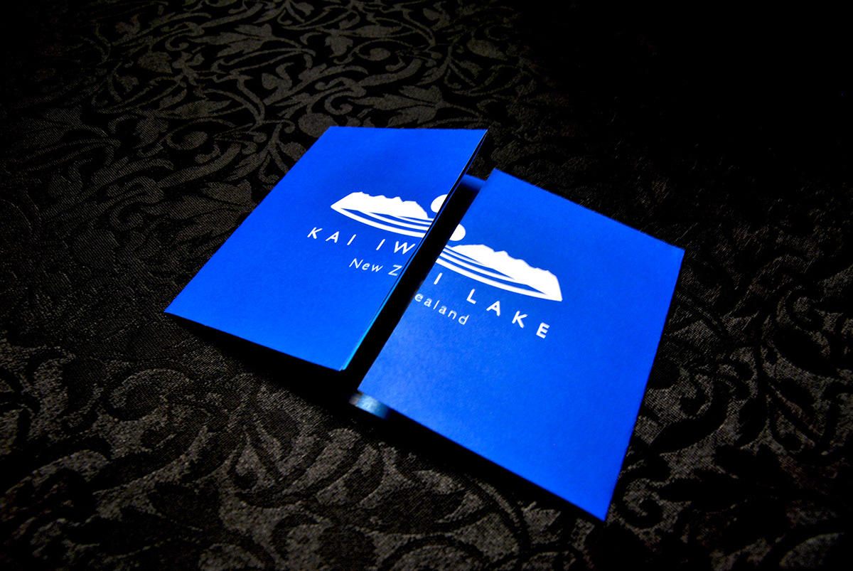 kai iwi lake lake Nature brochure blue water design New Zealand dargaville